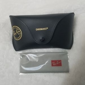 Ray-Ban Large Chromance Eyewear Case with Belt Loop and Microfiber Cloth